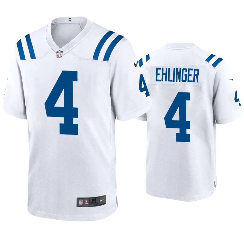 Men Indianapolis Colts #4 Sam Ehlinger Nike White Game NFL Jersey->indianapolis colts->NFL Jersey